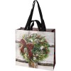 Primitives By Kathy Winter Wreath Shopping Tote Bag for Christmas