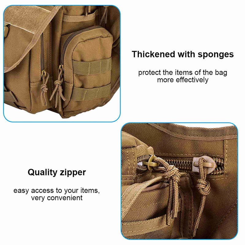 Durable Men Military Chest Shoulder Bag Pack for Travel Hiking