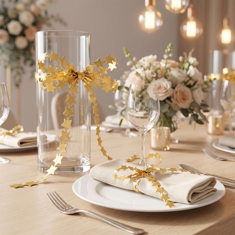 Sparkly Star Ribbon, Gold Ribbon Trim