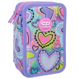 Coolpack Jumper 3 Pastel Heart F067832 Pencil Case Multi-Coloured