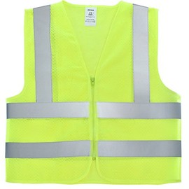 Neiko 53958A High-Visibility Safety Vest with Reflective Strips for Emergency, Construction, and Safety Use, Neon Yellow, X-Large