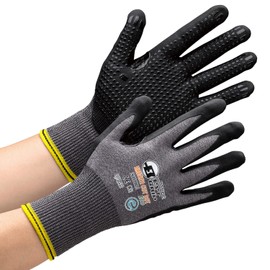 HAMBO NJO5359QT Cut Resistant Gloves, Best Grip, Breath Cut DOT ECO NJO5359QT Palm Coating, Dots Included, LL, 1 Pair