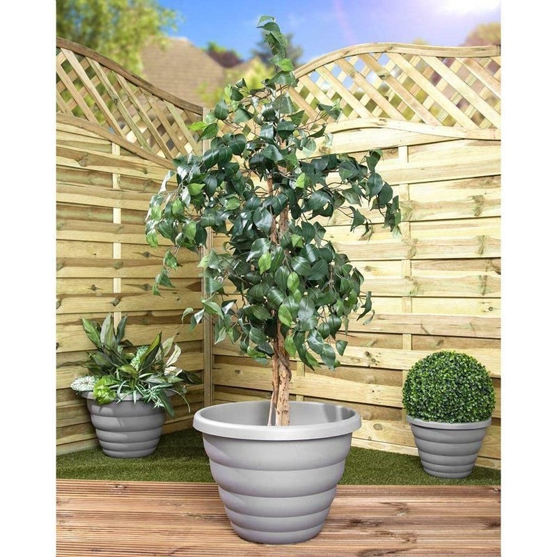 ​Wham Grey Beehive Round Upcycled Planter 32cm For Indoor &