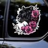 2PC Black Panther & Pink Peony Vinyl Decals 4.72"x5.12" Waterproof,
