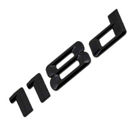 MCK Auto - 118d Black Glossy Rear Logo Rear Emblem Tuning for E81 E82 E87 E88 F20 F21 F40