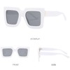 Kursan Oversized Square Black Glasses for Women Men Big Frame
