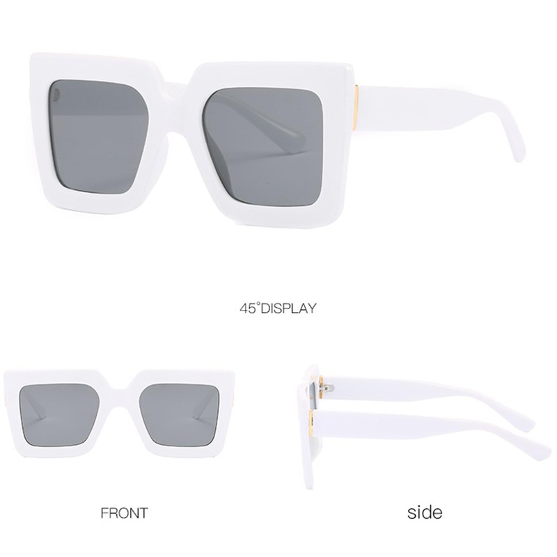 Kursan Oversized Square Black Glasses for Women Men Big Frame