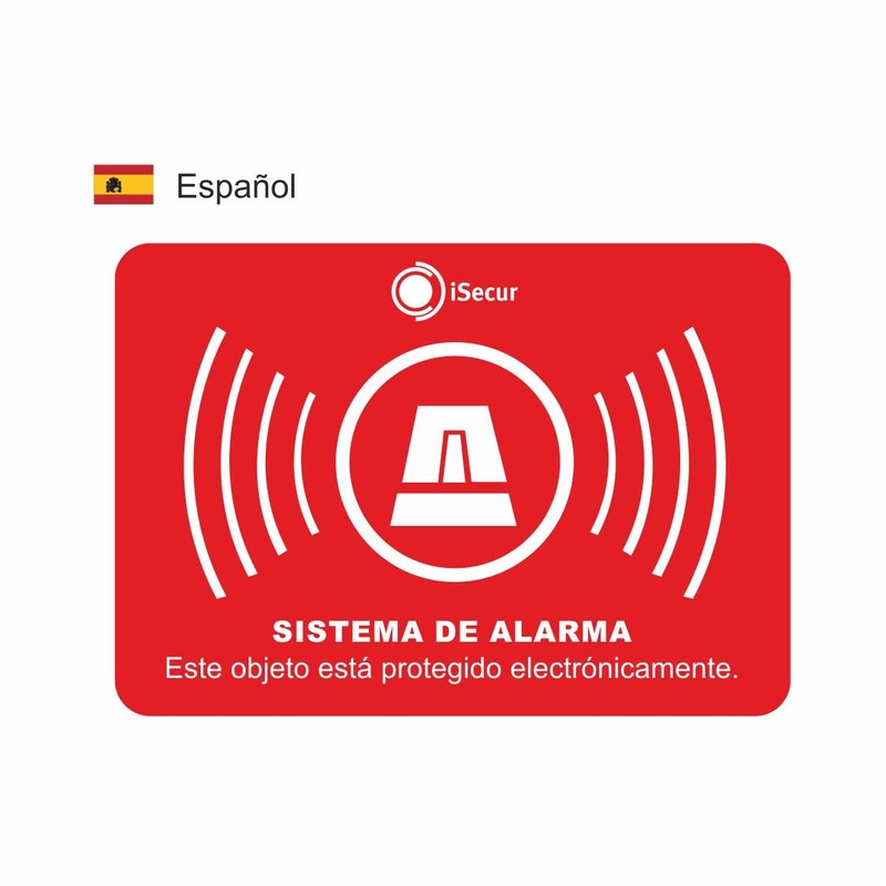 iSecur® Alarm Stickers 5 x 3.5 cm Pack of 6