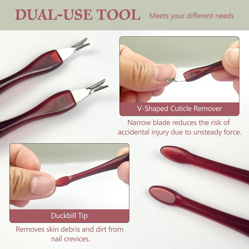 6-Piece Professional Cuticle Trimmer Set, Cuticle Pusher and Knife, Durable