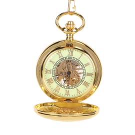 Reloj mecánico de bolsillo para hombre, Reloj de Bolsillo Luminoso a Mano, Reloj de Bolsillo Vintage Steampunk Esqueleto Steampunck, con Cadena de Regalo, Accesorio de Moda Ideal