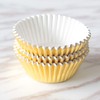 100Pcs Foil Metallic Cupcake Liners Baking Muffin Paper Cups Cases