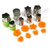 Stainless Steel Vegetable Cutter Shapes Set, Mini Cookie Mold Bread