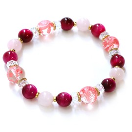 Liisha Lisha Women's Power Stone Bracelet, Love Luck, Rising, Marriage, Restoration, Yin Yang Doya, Keiya Takahashi, Natural Stone, Good Luck, Amulet, 10 Types, Made in Japan