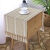 Bedside Table Runner 15.7 x 36 inches, Rustic Linen Small