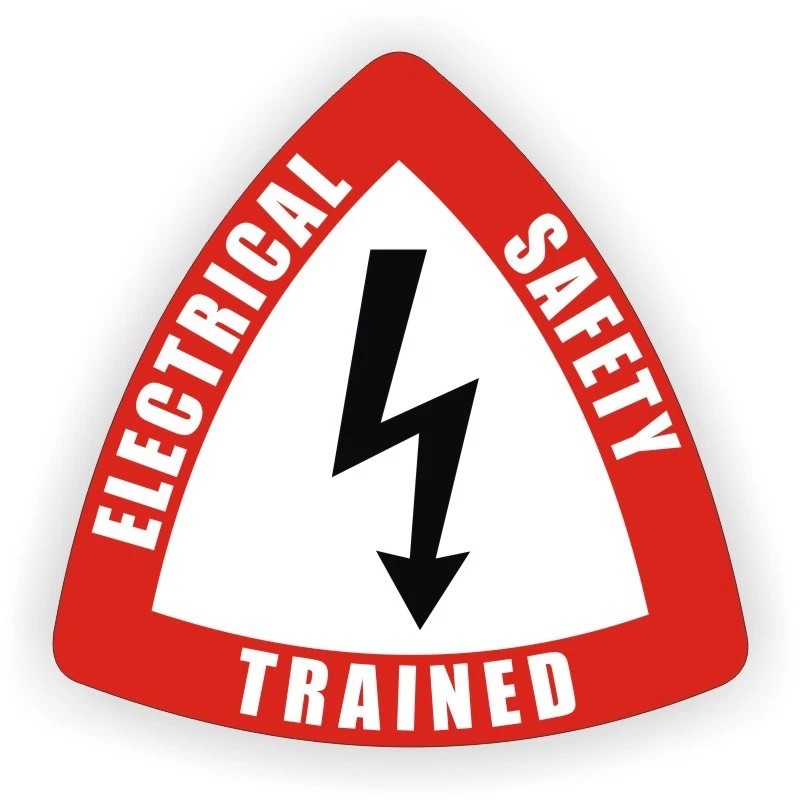 Unbranded/Generic 2pcs Electrical Safety Trained Hardhat Stickers Decals Badge Electrician