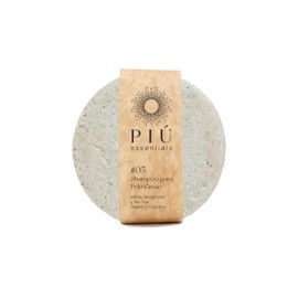 Shampoo en Barra para Pelo Graso, con Menta y Bergamota, sin Químicos, con Tea Tree y Aceite de Coco, Control de Caspa y Sebo, 70 gr