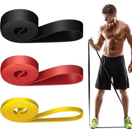Resistance Bands Set, Resistance Bands Set, Fitness Bands, 3 Different Levels of Resistance Bands for Strength Training, Stretching, Calisthenics, Cross Fitness, Pilates, Yoga