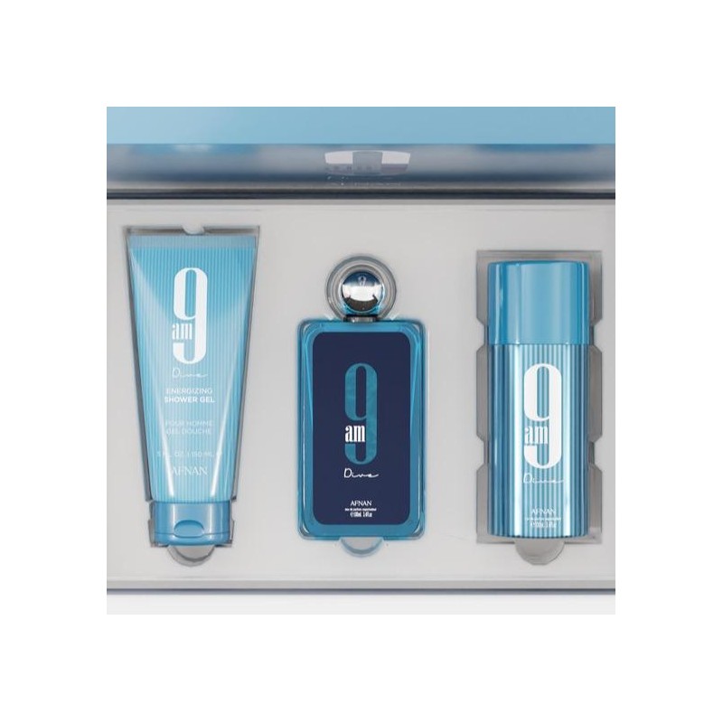 Afnan 9 AM Dive 3pc Gift Set Eau De Perfume