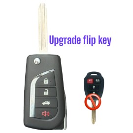 KEYXPRESS For 2015 2016 2017 Toyota Camry Upgraded Flip Remote Key Fob HYQ12BDM H Chip