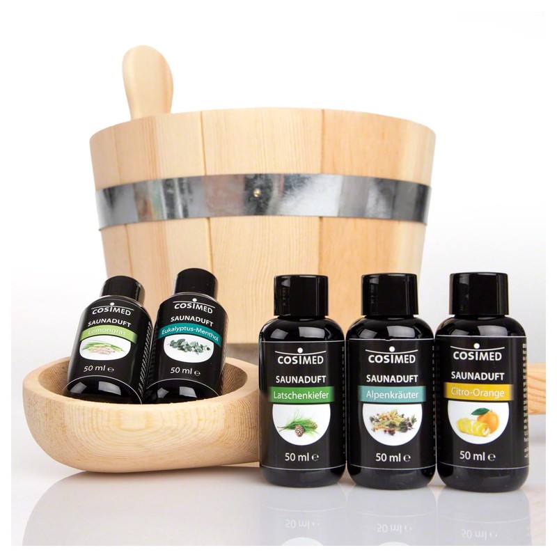 Sample set sauna fragrance, sauna pour concentrate, 6 bottles of