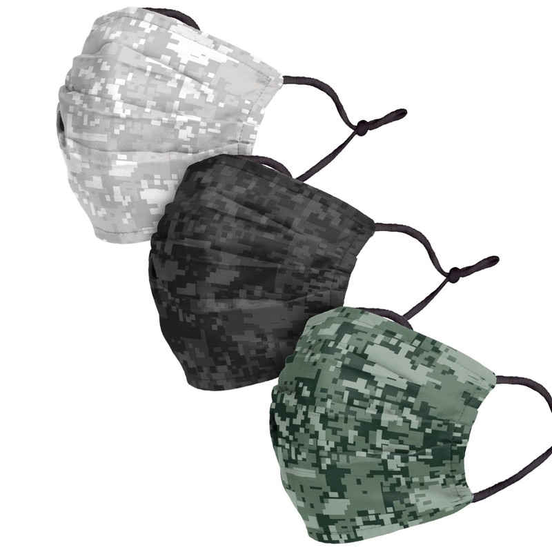 FOCO Digital Camo Adjustable 3 Pack Face Cover