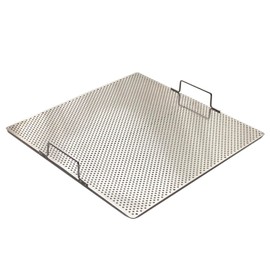 Sunrise Stainless Steel Fryer Screen with Handles (Solid Screen) (1, 13.5" x 13.5" x 1.75")