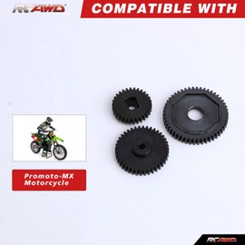 RCAWD High Hardness Chrome Steel Transmission Gear Set LOS262007 for Losi 1/4 Promoto-MX Motorcycle Upgrades Part