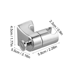 Universal Hand Shower Holder, Adjustable Shower Head Holder, Wall Mounted Shower Holder, Adjustable Shower Head Holder, No Drilling, Silver, 360° Rotatable