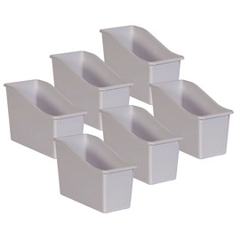 Teacher Created Resources White Plastic Book Bin, Pack of 6