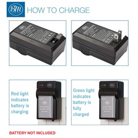 Big Mike's D-LI90 Battery Charger for Pentax K-1, K-01, K-3, K-5, K-5 II, K-5 IIs, K-7, SLR 645D Digital Cameras - 8.4V DC Output