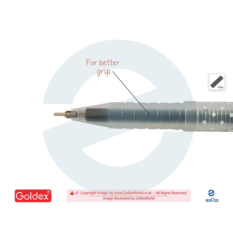 Goldex 5 x 0.7mm Ball Pens Cotton Doll Ball Point