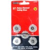 Rotary Diamond Cutting Discs with 1/8" Shank, 5 Pc.