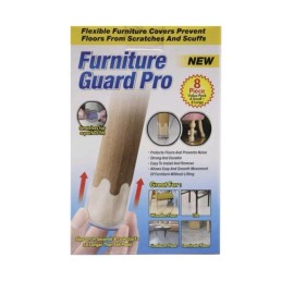 Tekno 8 Piece Furniture Guard, Easy To Install, Protects Floors, Prevents Noise