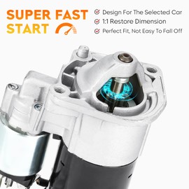 Starter for Volvo 850 1993-1997, C70 1998-2004, S40 & V40 2000-2004, S60 2001-2006, S70 1998-2000, S80 2004-2006, V70 1998-2006, XC70 & XC90 2003-2006, 410-24076 MS216 IS9309