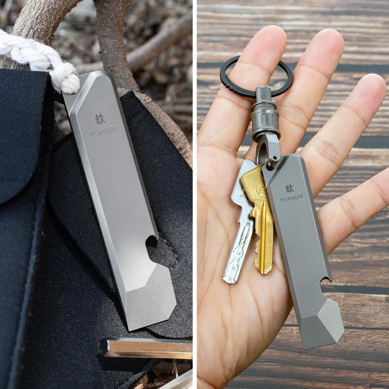 BANG TI Titanium EDC Pry Bar with Bottle Opener Function