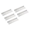 MECCANIXITY 5 Pcs DIN Rail Slotted Aluminum Mounting Guide 4"