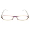 Calabria 4367 Designer Rectangular Reading Glasses +2.50 White Striped Pattern