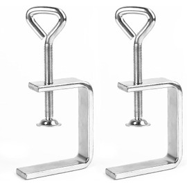 C Clamp 2 Pieces C-Clamp Stainless Steel C Clamp Screw Clamp Carrier Clamp Fixing Pliers Table Clamp Carrier Clamp C Clamp for Woodworking