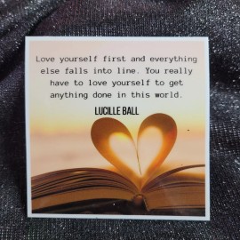 MoonlightJadeArt STKR016 Inspiration Life Motivation Quote Sticker Lucille Ball - Love Yourself