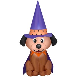 Gemmy Witch Dog 4-Foot Airblown Inflatable Decoration