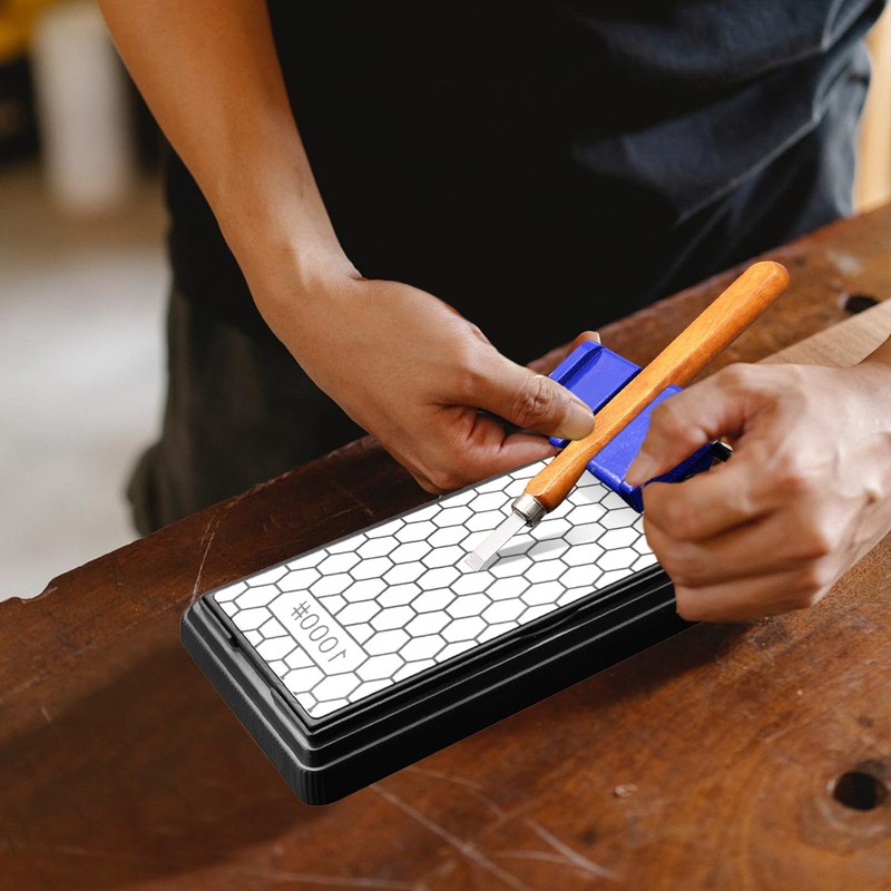 Diamond Sharpening Stones, Chisel Sharpening Kit with Chisel Honing Guide,