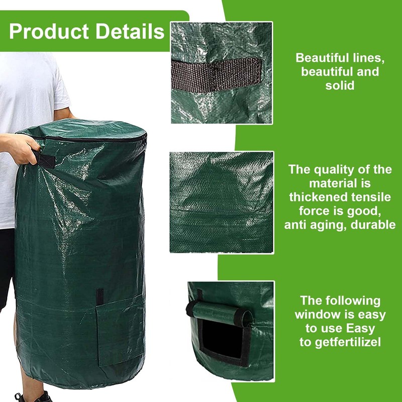 Garden Stand Up Composter, 15 Gallon, Quick Composter, Modern Mini