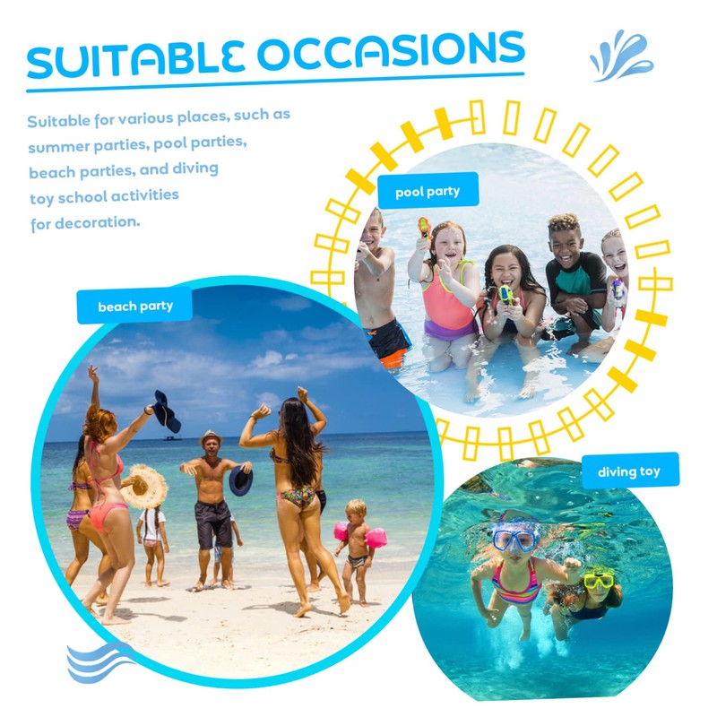 SUPVOX 21pcs Diving Underwater Sinking Pool Play for Summer Fun