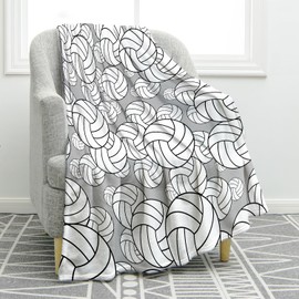 Jekeno Volleyball Blanket Gifts for Kids Teens, Volleyball Stuff Party Decorations for Lovers Team Gifts, Volleyballs Print Throw Blanket Couch Bed Sofa Travelling for Grils Boys Sports