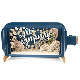 Message in A Bottle Dandelion with Sympathy Pop Up Greeting Card by Alljoy Cards MIB114