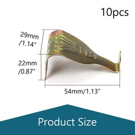 MroMax Solid Moulding Picture Hooks Hangers Rail Hanging Hook Color Zinc-Plated 54mmx34mm Bronze 10pcs