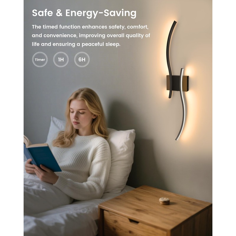NIORSUN 27.6 Inch Battery Operated Wall Sconce Set of 2,