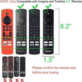 LEFXMOPHY NS-43F301NA22 Remote Cover Compatible for Toshiba Insignia NS-RCFNA-21 2021 Omni Series / 4-Series Smart TV, 3-Pack Green Sky Blue Pink Silicone Protector Glow in Dark