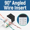 Everest Media Solutions 90° Angled CAT6 Keystone Jack in Black