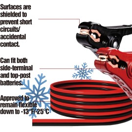 CARTMAN 10 Gauge 12 Feet Jumper Cables UL Listed Heavy Duty With Carry Bag